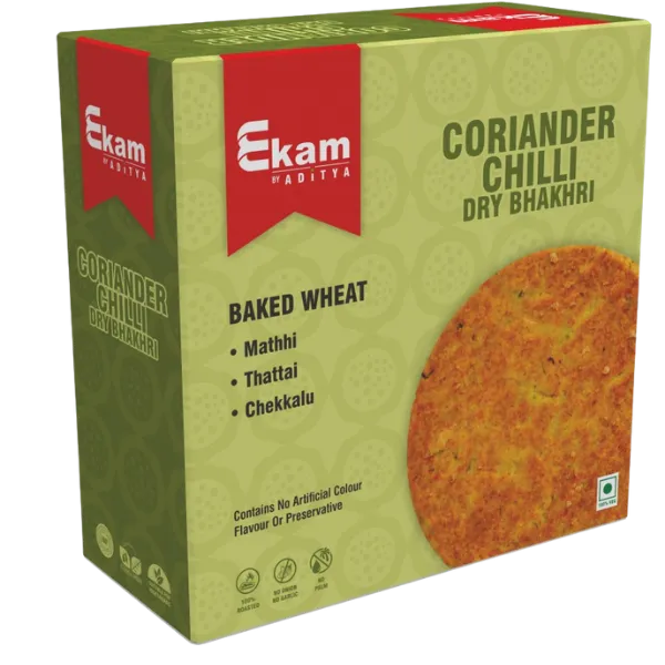 Coriander Chilli Dry Bhakhari