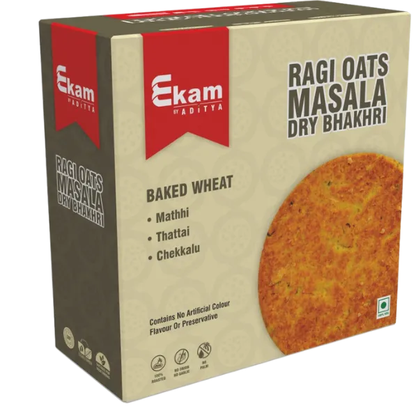 Ragi Oats Masala Dry Bhakhari