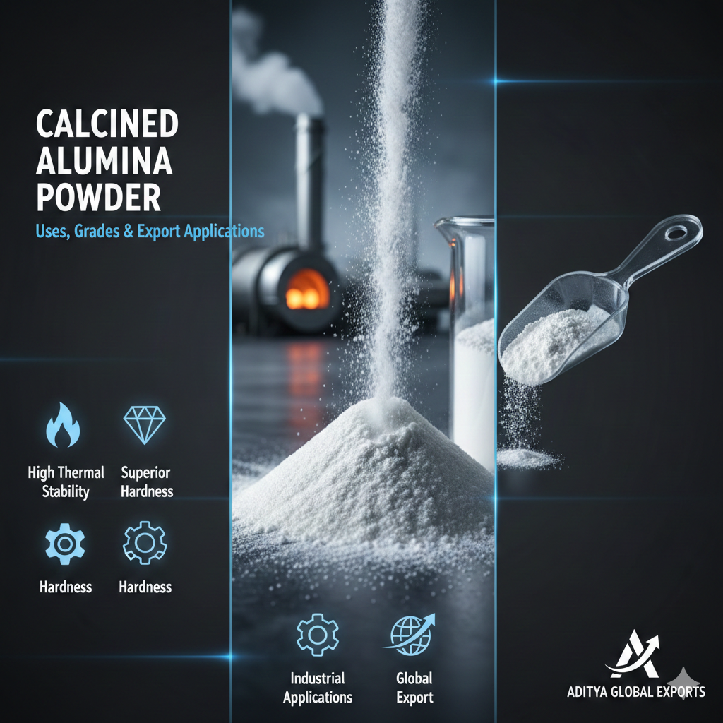 Alumina Calcined Manufacturing Process, Industrial Applications & Exporter in Gujarat, India