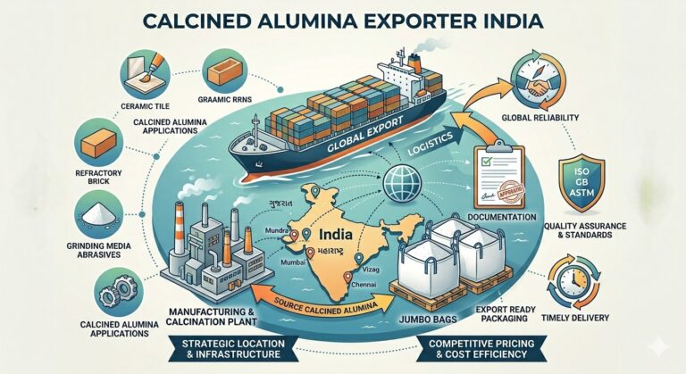 Alumina Calcined Exporter India – Expanding Global Industrial Supply with Reliability